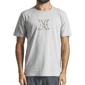 Camiseta Hurley Hard SM24 Masculina Mescla Cinza