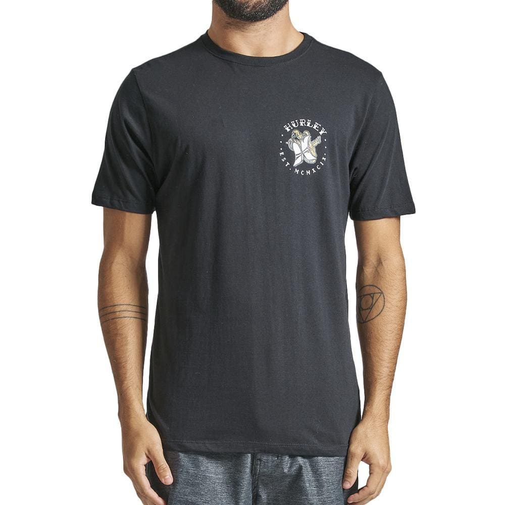 Camiseta Hurley Eagle SM24 Masculina Preto