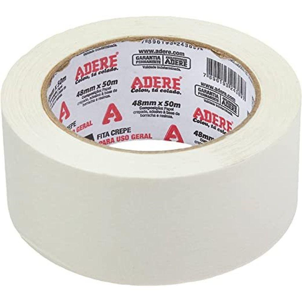 Fita Crepe Adere Uso Geral 48Mm X 50M -  Adere