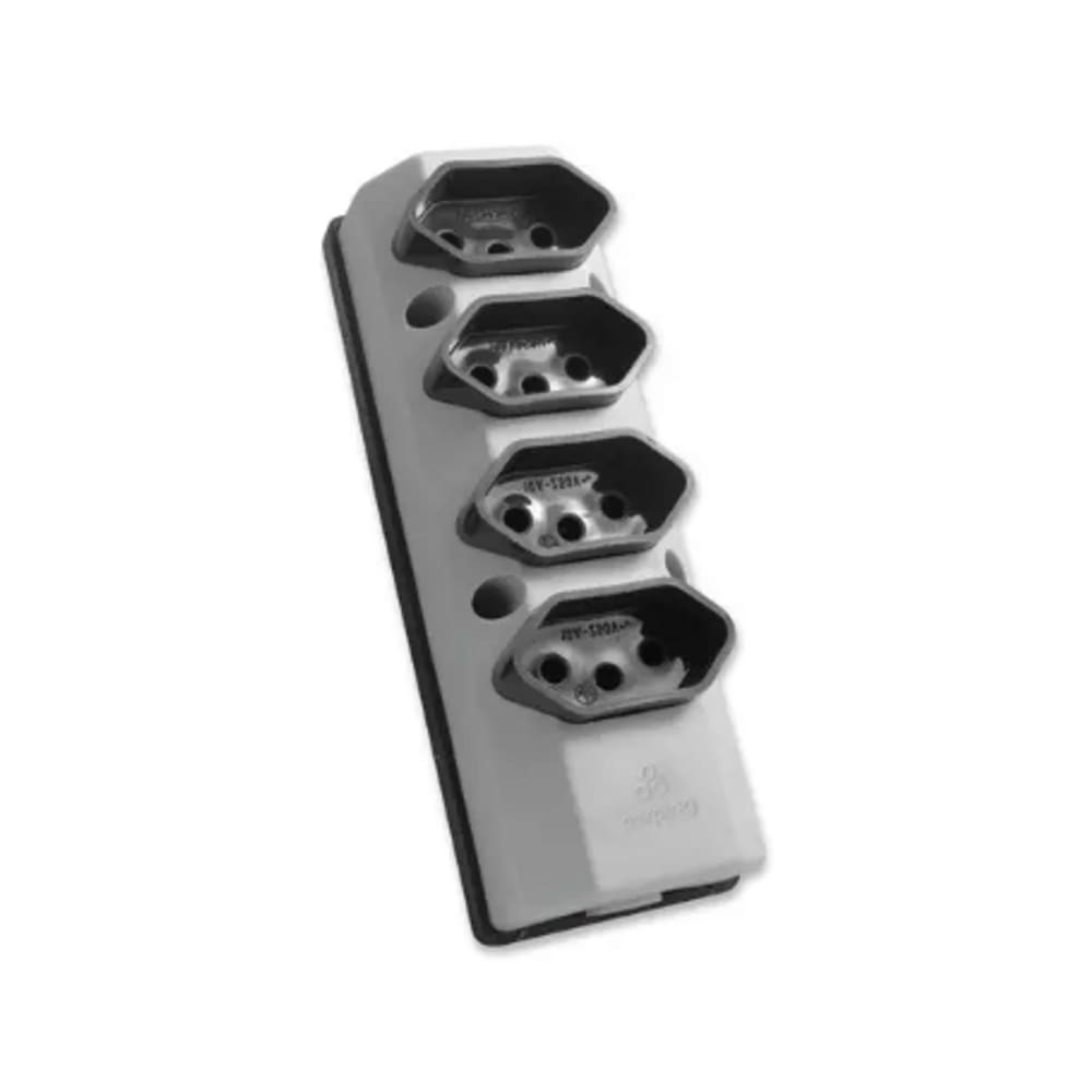 Tomada Barra Quadrupla 2P+T 10A – Perlex
