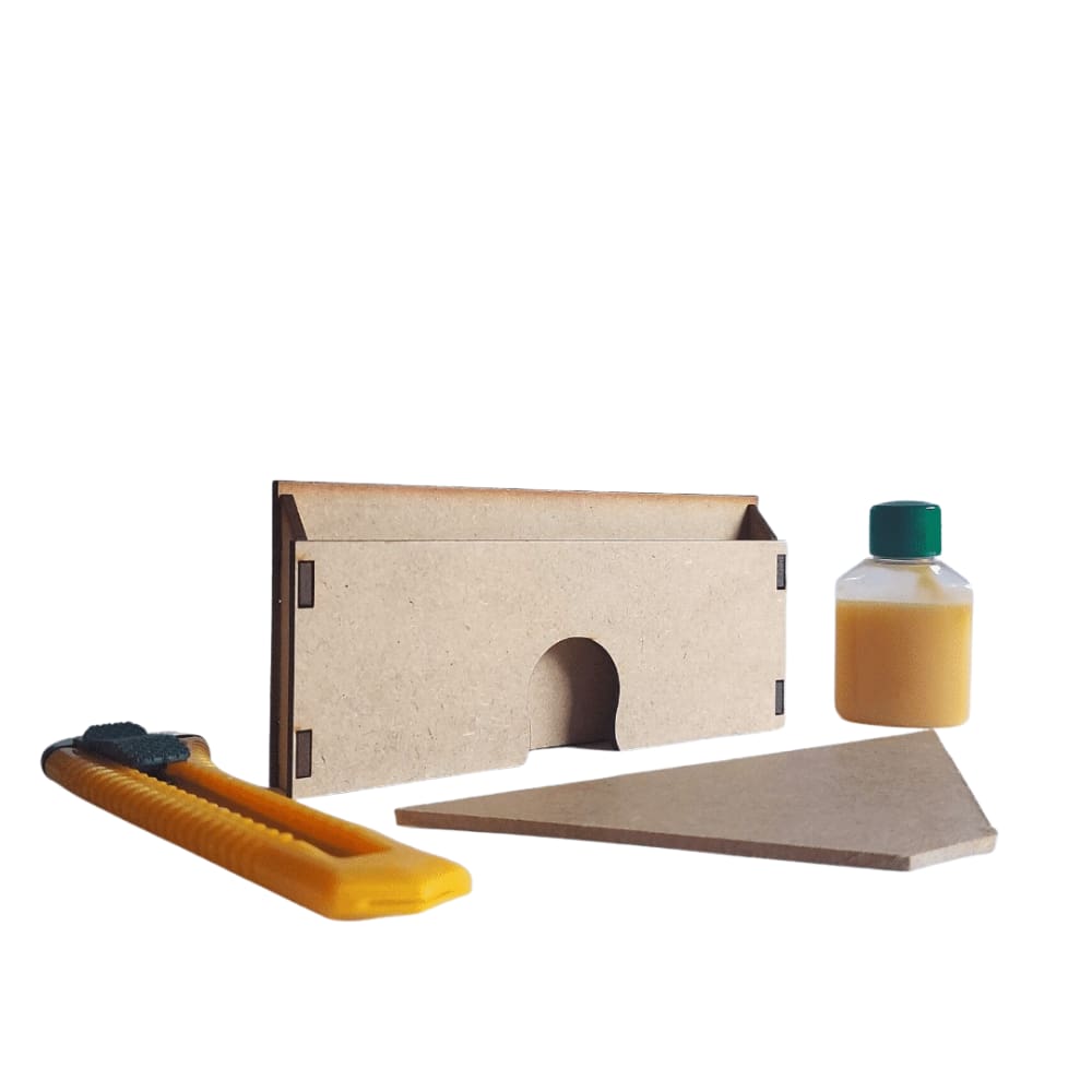 Kit Instalação Gabarito e Cola Para Rodapé EVA 5x1cm MeuRodapé