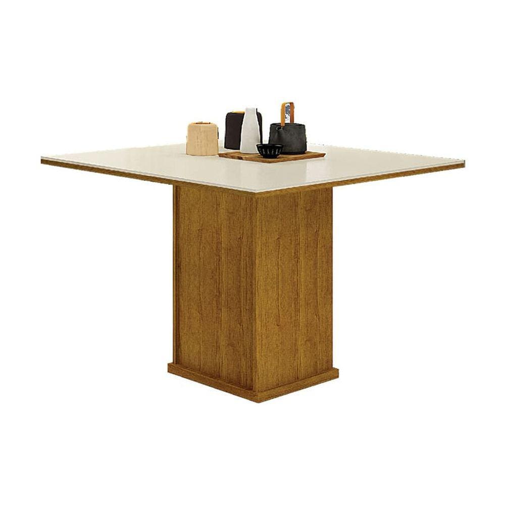 Mesa de Jantar Quadrada Pé Robusto 0,90x0,90m - Napoli - Leifer Móveis
