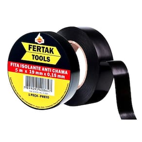 Fita Isolante Preta Anti Chama 19mm Com 5mts - Fertak