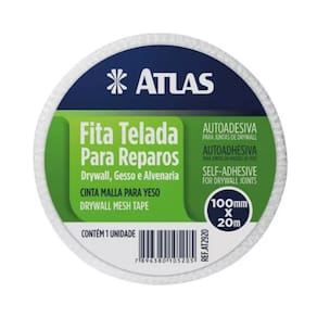 Fita Telada 100mmx20m Para Alvenaria Gesso Drywall – Atlas