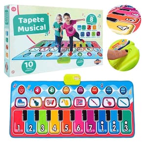 Piane Music Mat Tapete Musical 110x36cm Animais Crianças Infantil