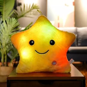 Pelúcia de Estrela Iluminada Infantil com Led Luz Noturna