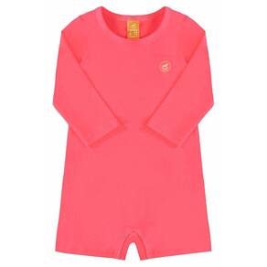 Macaquinho Praia Infantil Proteção UV Pink Flúor Up Baby