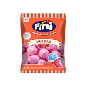 Marshmallow Fini Vulcão Rosa Baunilha e Nata 250g