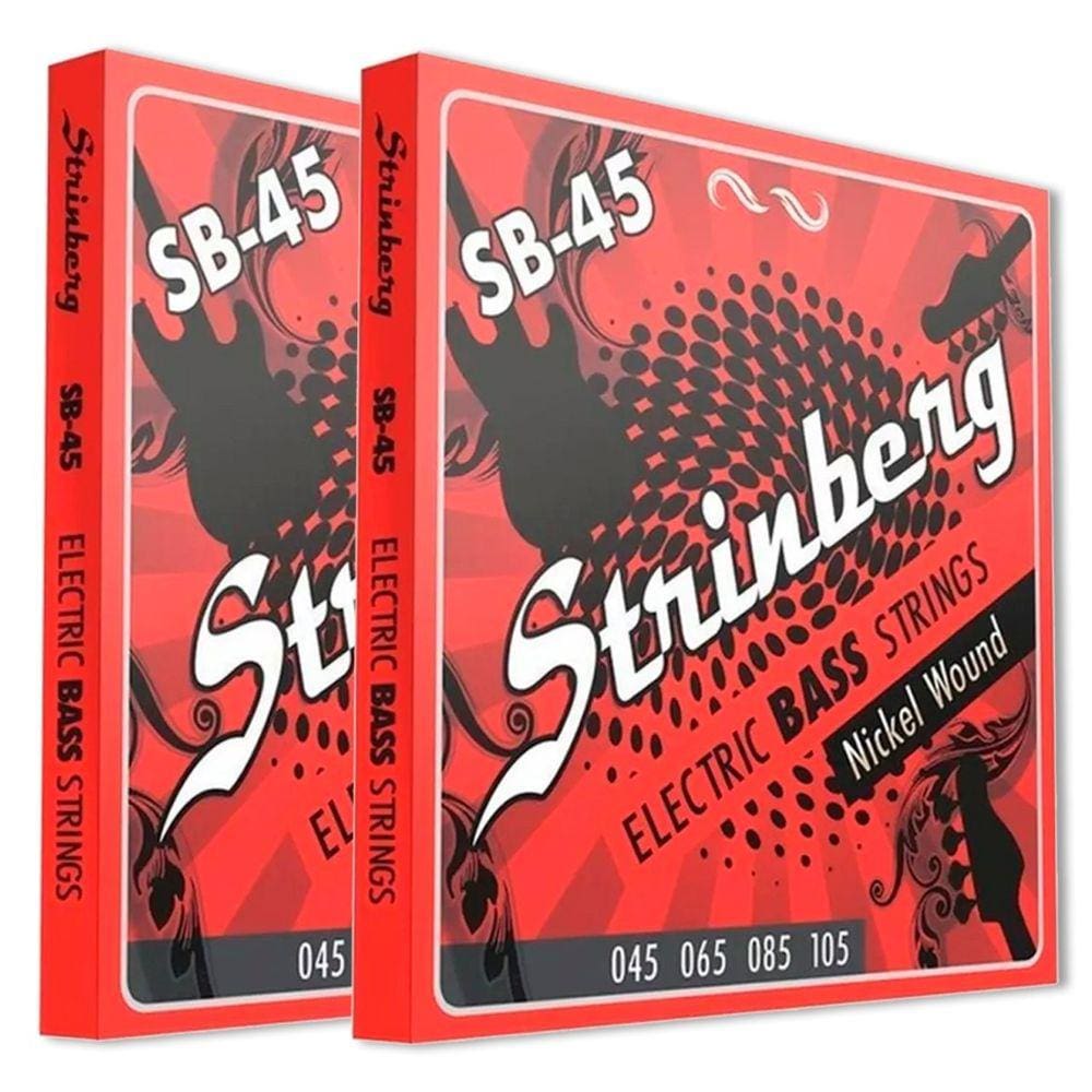 Kit 2 Encordoamento Strinberg Para Contra Baixo SB45 - 4 Cordas