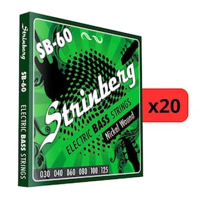 Kit 20 Encordoamento Strinberg Para Contra Baixo SB60 - 6 Cordas
