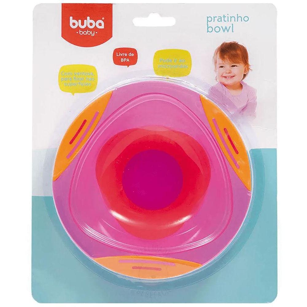 Pratinho Fun De Bebê Rosa Com Ventosa Buba 5809