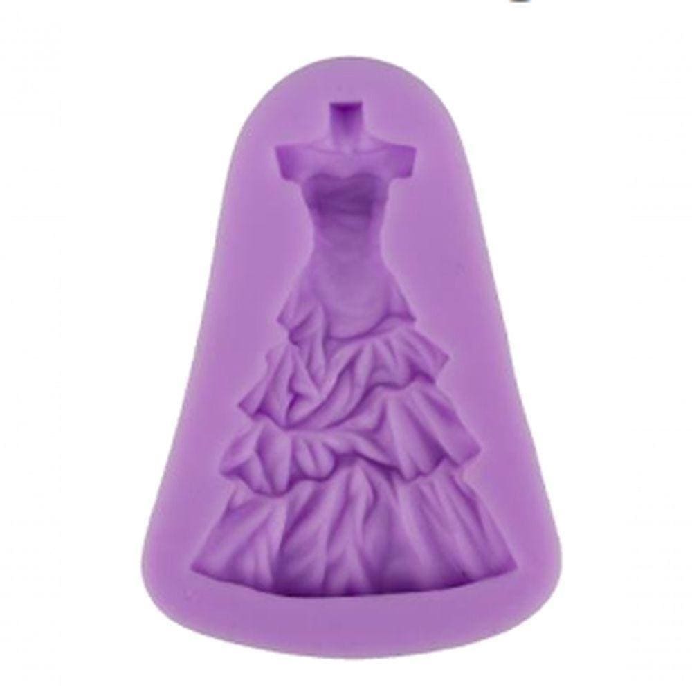 Molde De Silicone Vestido 3d Princesa Ieda