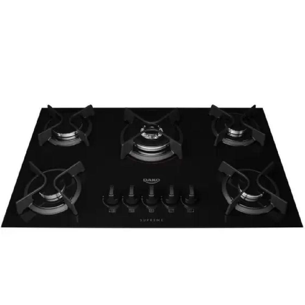 Cooktop Dako 5 Bocas Supreme Preto - Bivolt - Bivolt