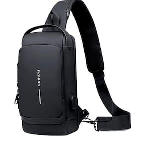 Bolsa Mochila De Ombro Anti-Roubo Transversal Usb Pochete