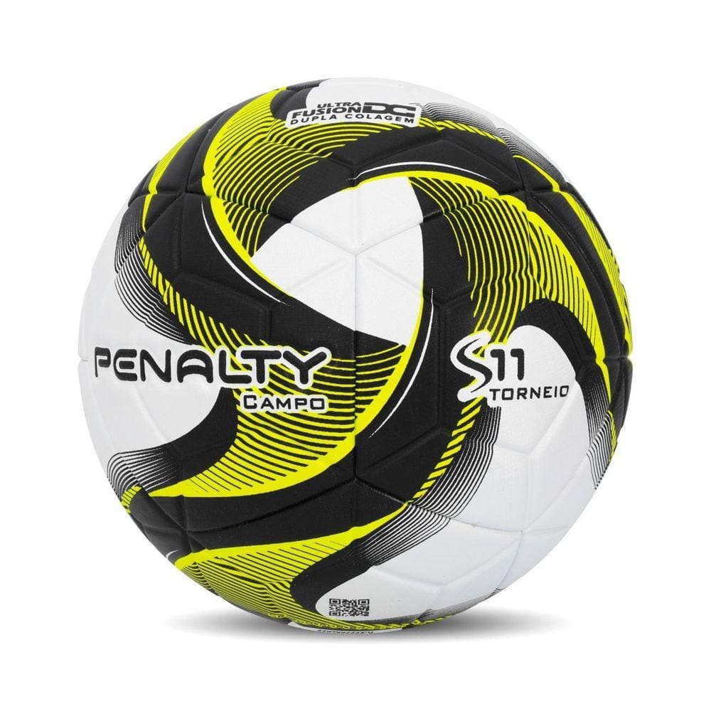 Bola Campo Penalty S11 Torneio Branco/Amarelo/Preto