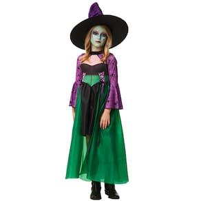 Fantasia Bruxinha Infantil Vestido Halloween Bruxa Cher Luxo