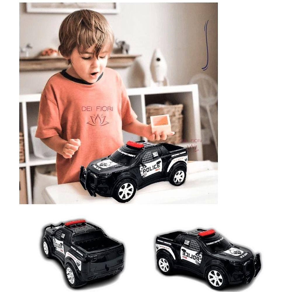 Carro Brinquedo Caminhonete Viatura da Polícia Pick Up Hytop
