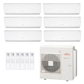 Ar-Condicionado Multi Split Inverter Fujitsu 45.000 (2x Evap HW 7.000 + 2x Evap HW 9.000 + 2x Evap HW 12.000) Quente/Frio 220V