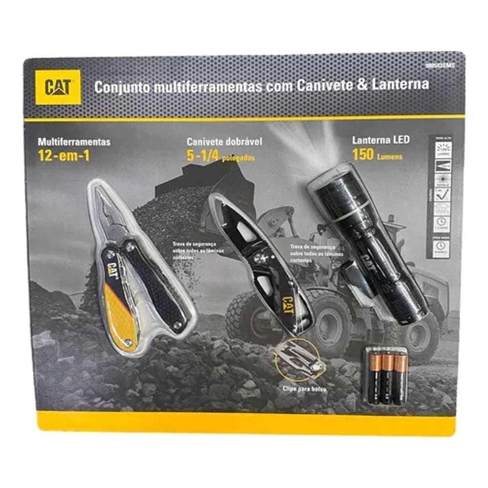 Kit Deluxe 3 Ferramentas Alicate E Lanterna C A T