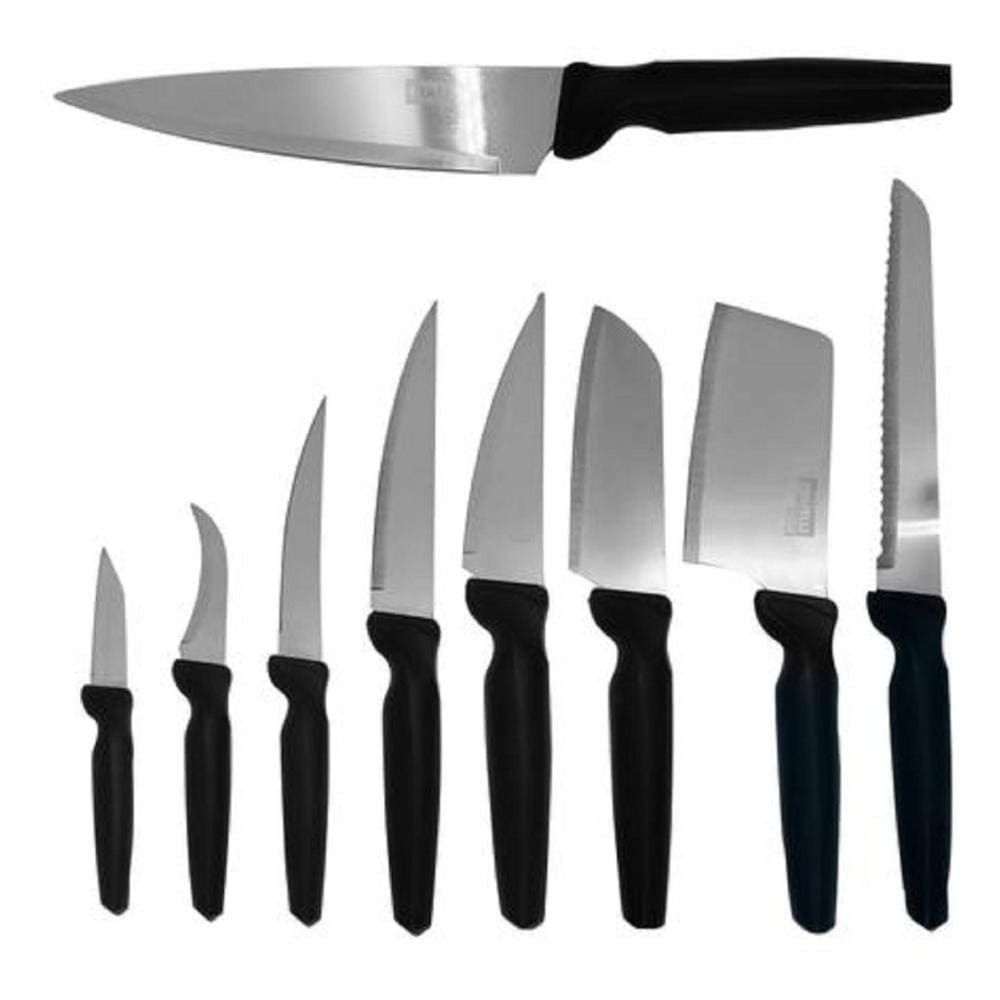 Jogo De Facas Com 9 Peças Plenus Em Aço Inoxidável Cozinha