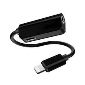 Adaptador P2 p/ Fone Lightning Dupla Função: P2 e Linguetingue