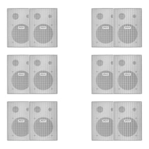 Kit 12 Caixas de Som Acústica Frahm PS200 New Passiva Branca - 60 Watts Rms