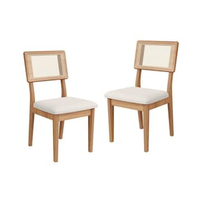 Conjunto 2 Cadeiras Estofadas com Tela Freijó/Cesare Claro
