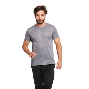 Camiseta Dry Fit com UV Masculina Manga Curta Básica Lisa C9