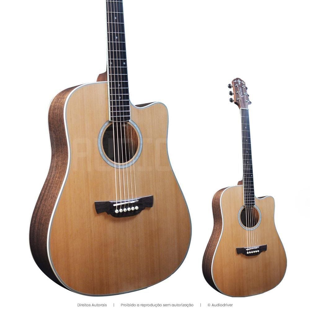 Violão Aço Elétrico Folk Crafter DE-7/N Natural Fosco
