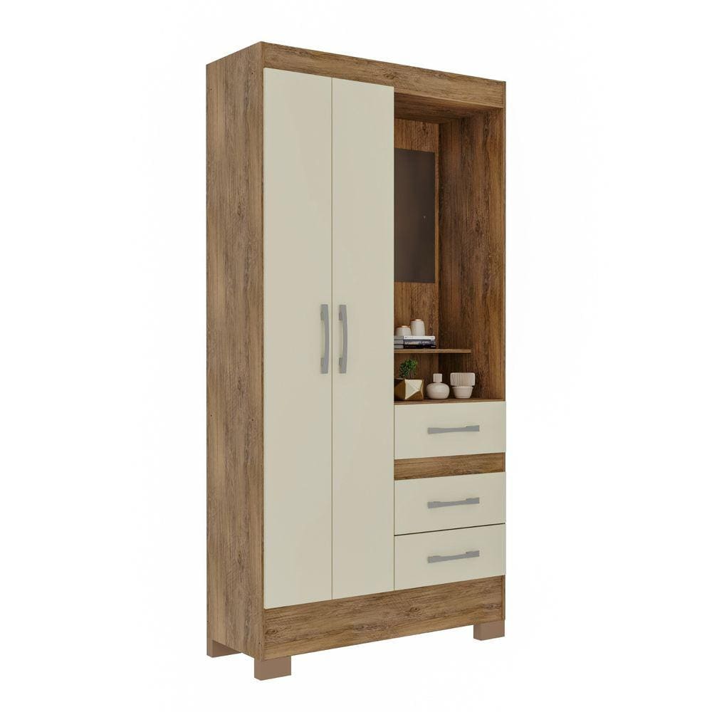 Guarda Roupa 2 Portas 3 Gavetas Penteadeira com espelho Orion
