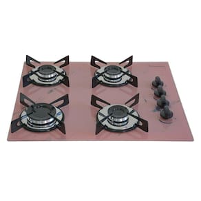 Fogão Cooktop Premium 4 Bocas Ultra Chama Marmorizado Rosa