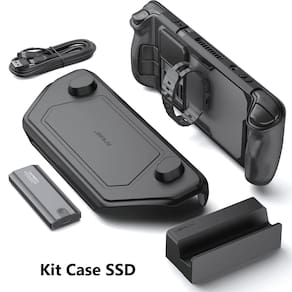 Capa c/ Tampa para Steam Deck Jsaux Kit Case SSD M2 Strap
