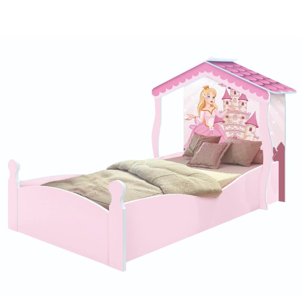 CAMA SOLTEIRO ADESIVADA BASOTO BARBIE