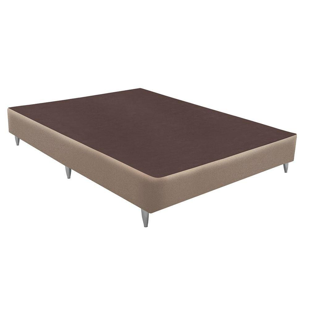 Base Box Solteiro Sommier Linho Viúva 128x188x23 Ortobom Bege