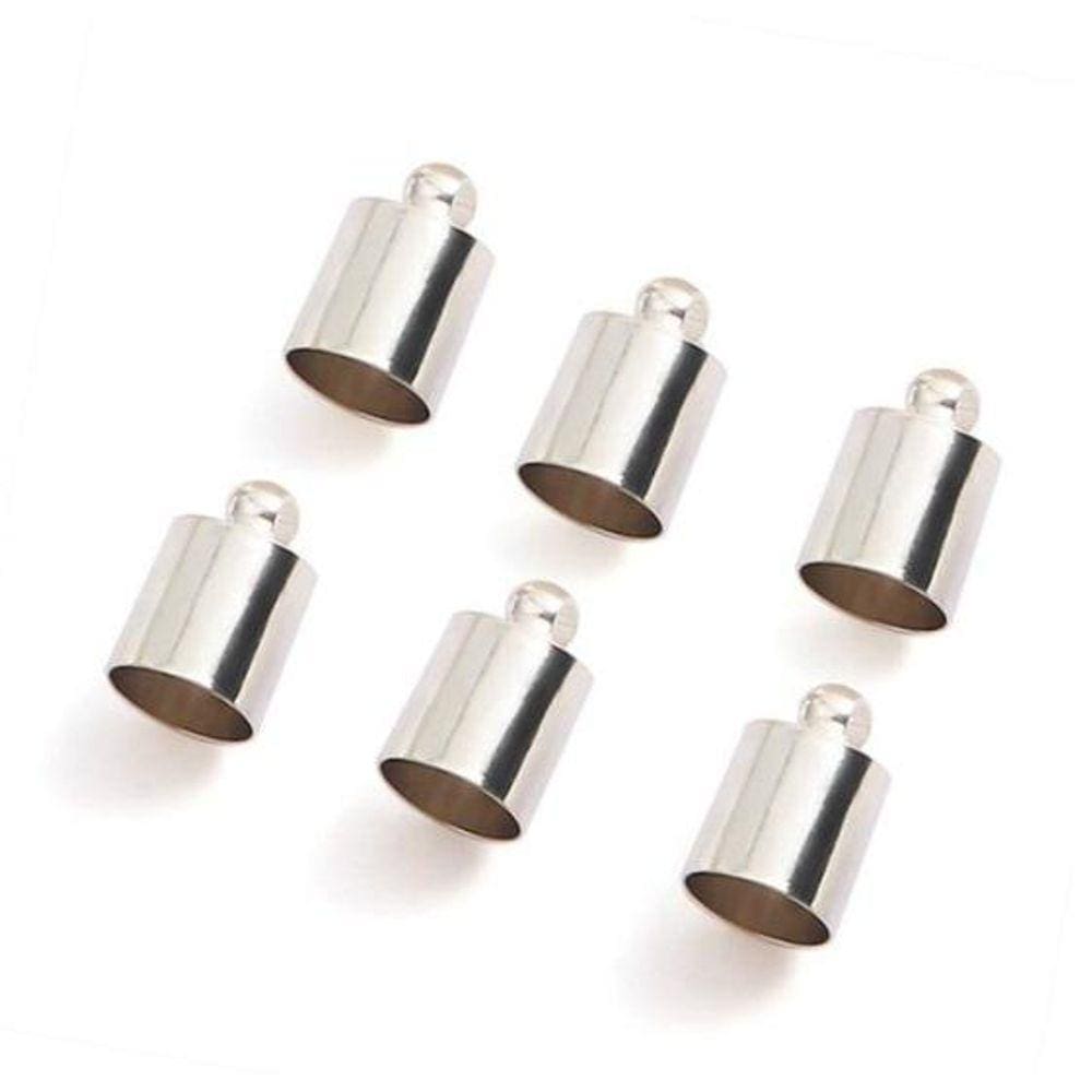 Terminal Redondo Em Metal Para Bijuteria 6X10Mm