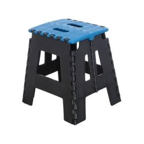 Banco Plástico Dobrável Azul - 32Cm Camping Manicure Pesca