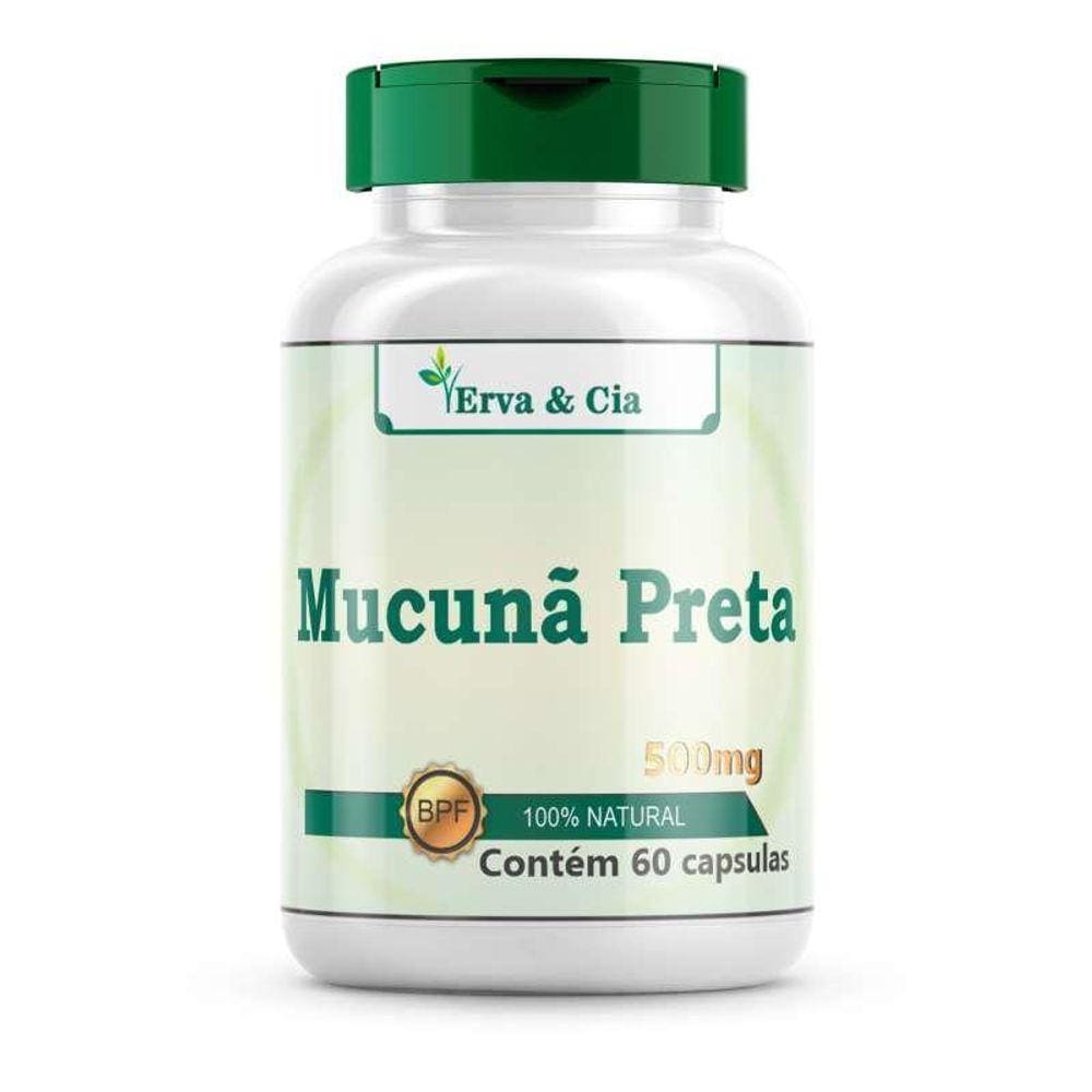 Mucuna Preta Mucuna Pruriens 60 Cápsulas 500Mg 1 Pote