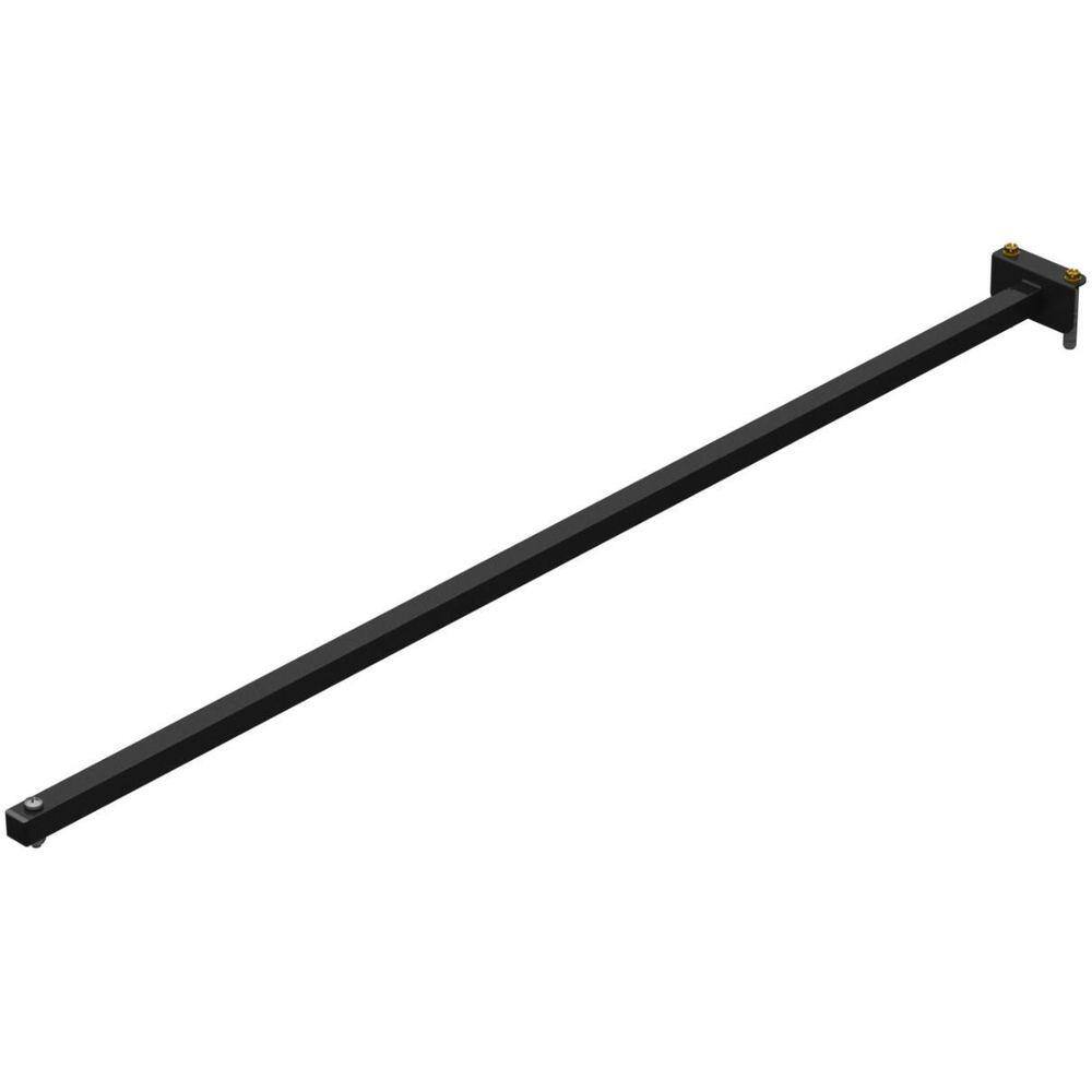 Suporte Refletor Fachada Banner Braço 100 Cm - Preto