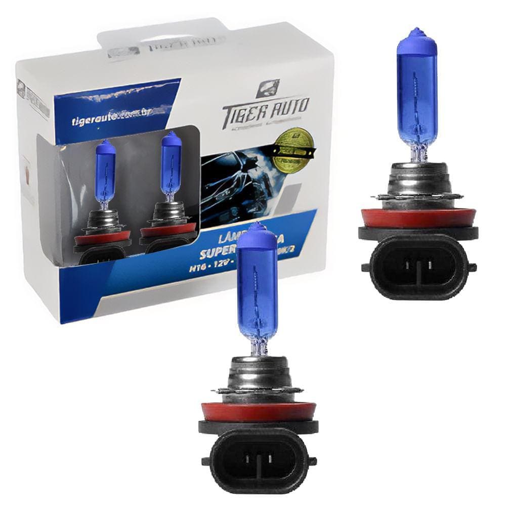 Par Lâmpadas Tiger Auto Super Branca 35W 12V H8 4200K