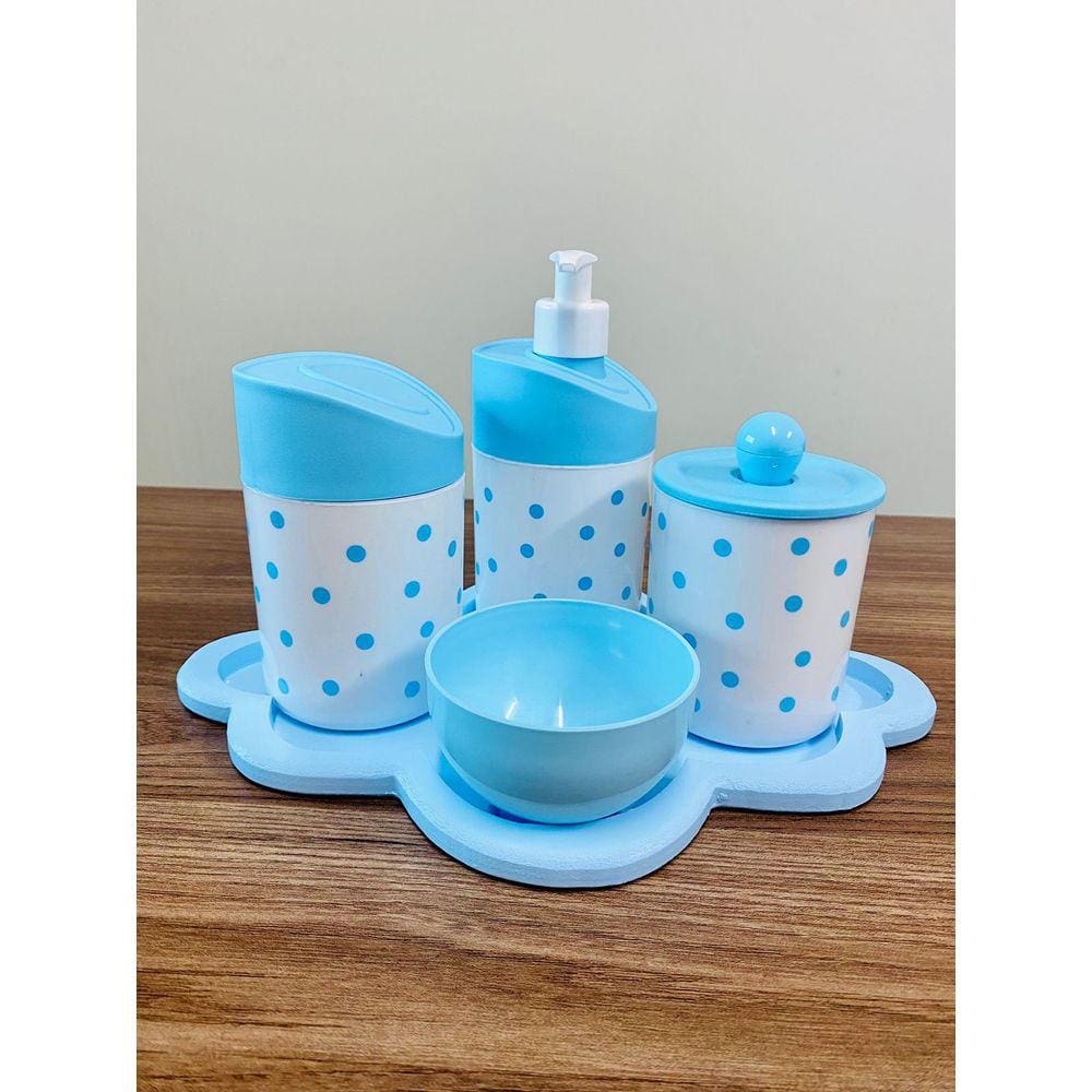 Kit Higiene Baby Poa Azul c/BANDEJA NUVEM COLOR