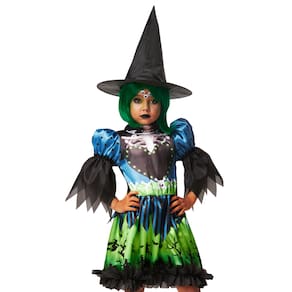 Fantasia Bruxinha Infantil Vestido Halloween Bruxa Bony Luxo