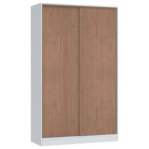 Guarda Roupa Modulado 2 Portas de Correr 2 Gavetas Requinte Branco Line/Macadâmia/Macadâmia