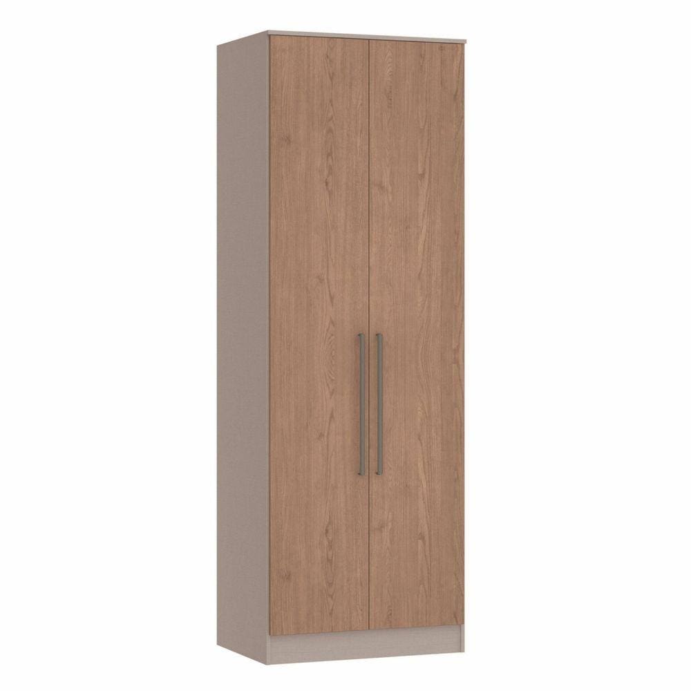 Guarda Roupa Modulado 2 Portas 2 Gavetas 4 Prateleiras Requinte Móveis Castro Duna Line/Macadâmia
