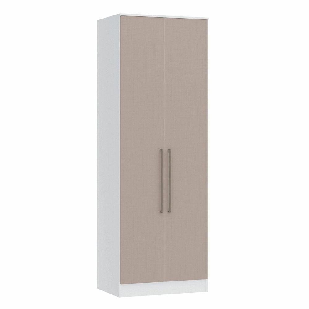 Guarda Roupa Modulado 2 Portas 2 Gavetas Requinte Móveis Castro Branco Line/Duna Line