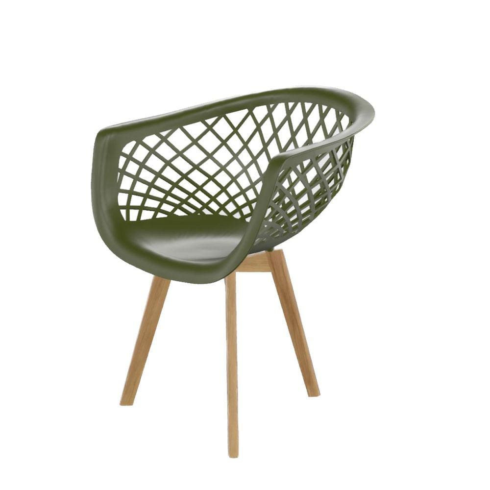 Cadeira Web Wood Verde Musgo