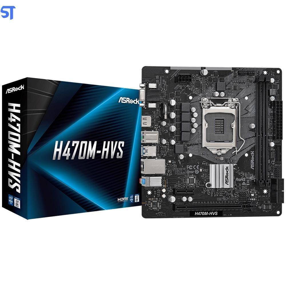 Placa Mãe Asrock H470M-Hvs Socket Lga 1200 / Vga / Ddr4