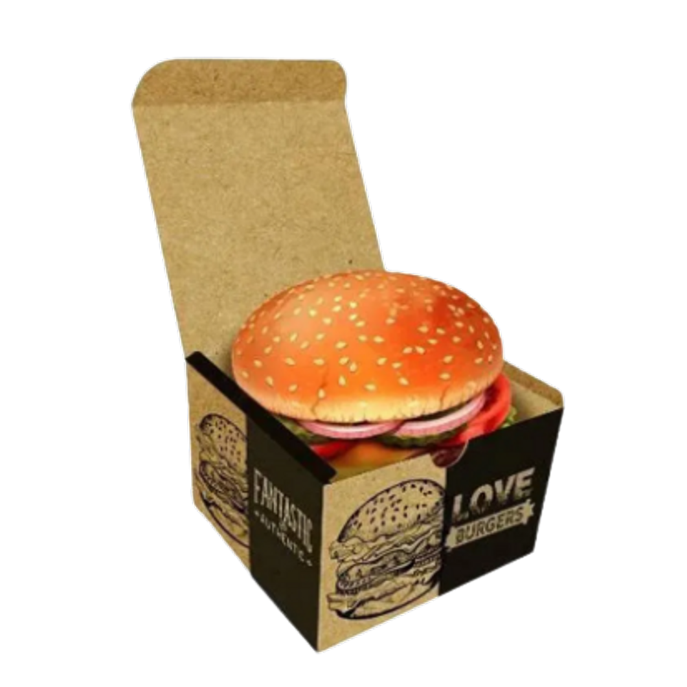 Embalagem Box Para Hamburguer C/ 25 Und