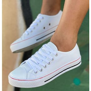 Tênis Feminino Miatto Solado Baixo Branco 632