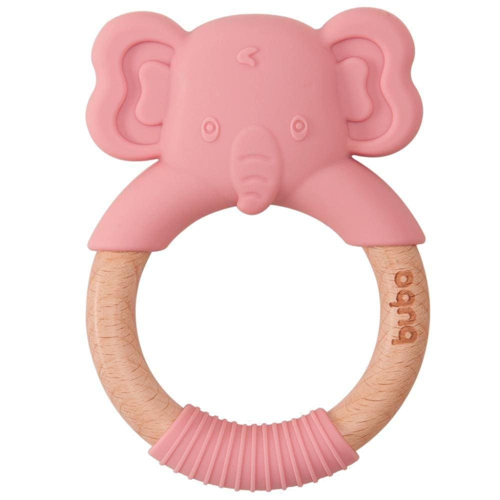 Mordedor Buba Elefante de Silicone Rosa