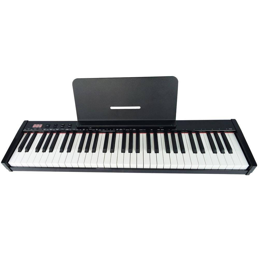 Piano Eletrônico 61 Teclas Arranjador Konix - PH61-S MIDI e Bateria Recarregável